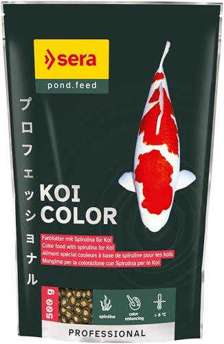sera Koi Professional Color 500 g | Koi Futter für Intensive Farben & gesundes Wachstum | Koifutter mit Spirulina & Astaxanthin | Fischfutter für prächtige Farbzonen | Karpfenfutter