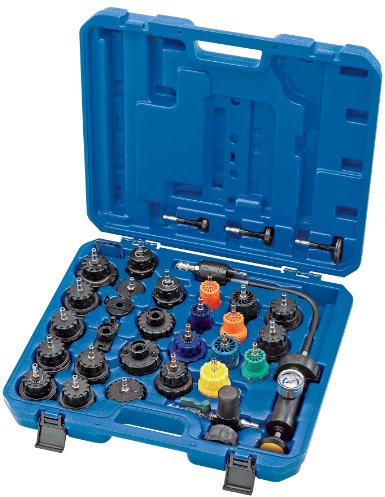 Draper 23420 Expert Radiator and Cap Pressure Test Kit, 33 Pcs
