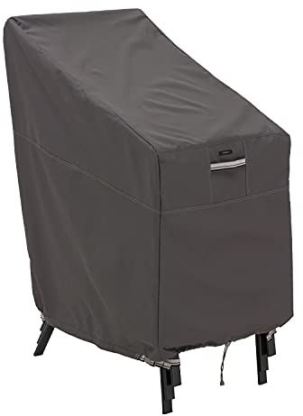 Classic Accessories Ravenna Gartenstuhl Schutzhülle, Abdeckung Gartenmöbel, Reißfestes Material mit Belüftungsöffnungen, Alle Wetterbedingungen, Abdeckplane Wasserdicht, Taupe (85 x 65 x 114 cm)