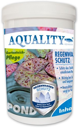 AQUALITY Gartenteich Regenwasser-Schutz (Wasseraufbereitung - Schützt Ihren Teich und neutalisiert sauren Regen und beugt vor), Inhalt:1 kg