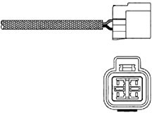 DELPHI ES20029-12B1 Lambdasonde Oxygen O2 Sensor Beheizt Kompatibel mit MITSUBISHI Space Star DGA ES20029 MD182691 MD183145