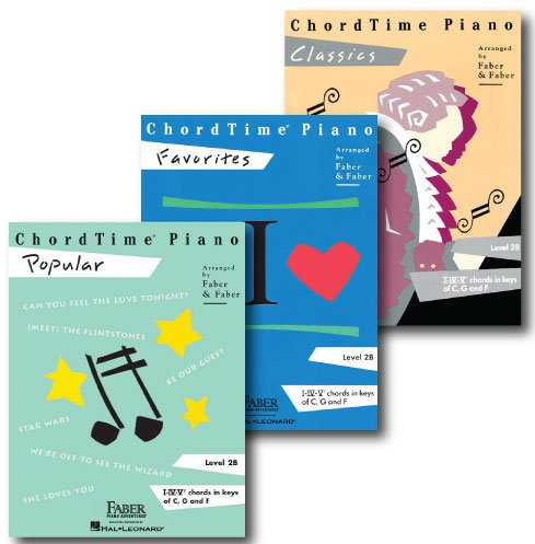 Chordtime Piano Pack - Level 2B - Three Book Set - Includes Classics, Favorites and Popular - Piano Adventures Supplementary Series