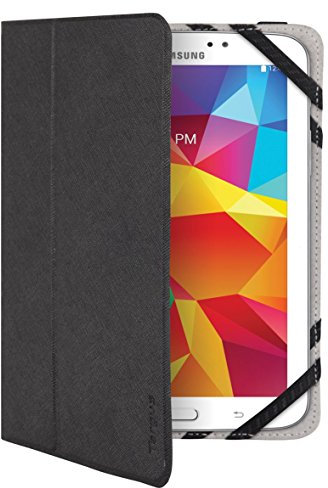 Targus Foliostand Hands-Free Universal Tablet Case fit 7-8-Inch Multi-Cases such as ASUS, Dell, HP, Samsung, Military Grade Drop- Safe Protection, Secure Closure, Black (THD455EU)