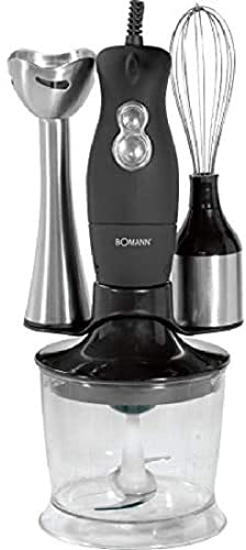 Bomann SMS 349 CB Batidora de Mano, picadora, con Varilla, 200 W, 500 milliliters, Plástico, 2 Velocidades, Negro