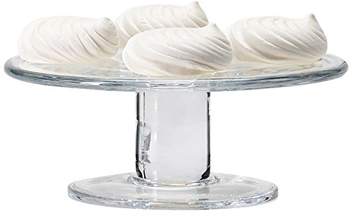 LSA International Klara Cakestand (low) Ø24cm Clear| 1 Unit | Mouthblown & Handmade Glass | KL01