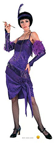 Star Cutouts SC213 Fabulous Flapper Girl Lifesize Cardboard Cutout 174cm – Great Gatsby 1920s Party Decoration, Roaring Twenties Fancy Dress Display & Photo Booth Prop