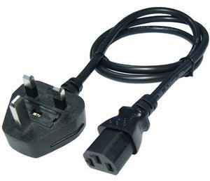 LCD TV TELEVISION MAINS POWER LEAD, 2METRES FLAT SCREEN TV CABLE 13 AMPS UK 3 PIN POWER CORD Compatible with/Replacement for SAMSUNG