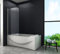 Glasdeals Duschtrennwand WELLNESS 80 x 140 (Badewanne) aus Aluminium in Chrome