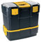 Caja de herramientas L460xP280xH455 mm, con 2 organizadores + bandeja + compartimento para herramientas eléctricas