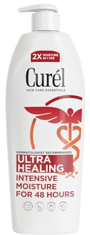 Curél Ultra Healing Intensive Lotion for Extra-Dry, Tight Skin, 20 Ounces | Repairs Moisture Barrier, Ceremides, Dry & Sensitive Skin, Eczema-Prone, Dermatologist Recommended, Non-Greasy