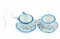 Mugs Teacups Earrings Miniblings Cup Of Coffee Porcelain Ceramic Blue Dots