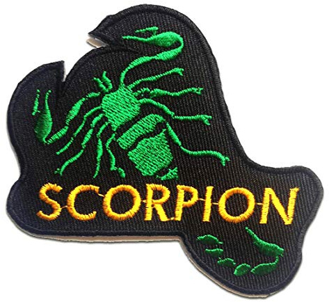 Catch the Patch Scorpion Horoscope - (Größe: 9 x 8 cm) Aufnäher, Bügelbilder, Aufbügler, Applikationen, Patches, Sticker zum Aufbügeln oder Aufnähen – für Kleidung, Taschen, Jacken