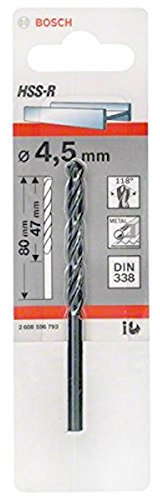 Bosch Pro Metallbohrer HSS-R rollgewalzt (Ø 4,5 mm)