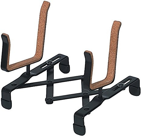 GEWA Violin- und Violatischständer - Metall - Korkauflage - Ausziehbar bis 16 cm - Scherenständer - Schwarz