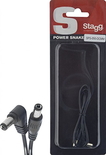 Stagg 20804 50 cm A Male to Male Guitar DC Power Cable - Black