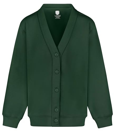 Girls School Cardigan Fleece Sweatshirt Uniform Schoolwear Age 2 3 4 5 6 7 8 9 10 11 12 13 14 + Adult Sizes