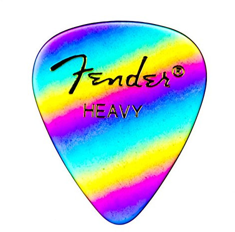 Fender 351 Shape Graphic Picks (12 Pack) for electric guitar, acoustic guitar, mandolin, and bass