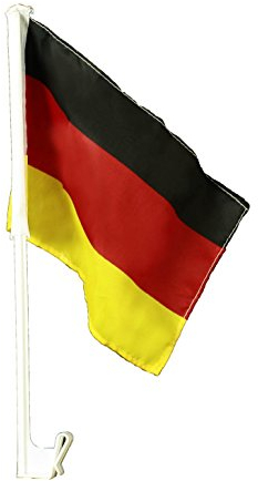 HAAC Autofahne Fahne Flagge für Auto in Deutschlandsfarben Deutschland Länge 38 cm Fußball EM 2016