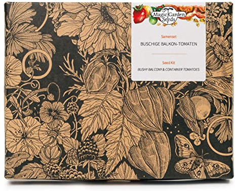 Buschige Balkon-Tomaten - Samen-Geschenkset mit 4 eher kompakt wachsenden Tomatensorten für Balkon & Terrasse