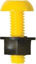 Number Plate Bolts & Nuts Yellow PACK OF 100