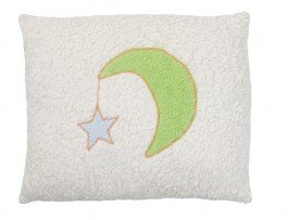 Natureline Efie Kissen Mond mit Stern groß, aus kontrolliert biologischer Baumwolle, 100% Made in Germany