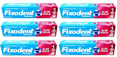 Fixodent Cream Size 2.4z Fixodent Denture Adhesive Cream Original 2.4 Ounce (Pack of 6)