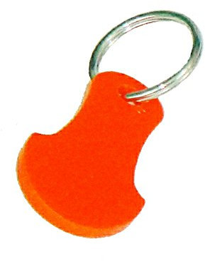 Shopping Trolley CART Token Key Coin Reusable Free Keyring (Orange)