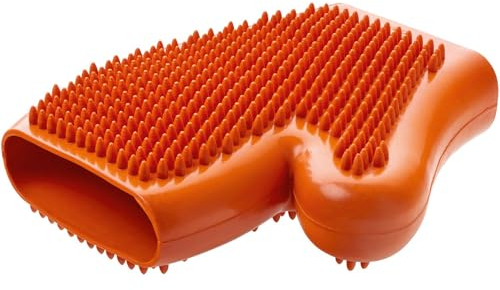 HUNTER Wellness Handschuh für Hunde, aus vollgummi, orange