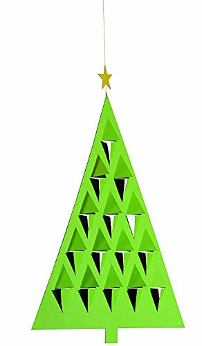 Flensted Tannenbaum aus Dreiecken Mobile aus Karton hergestellt in den Farben Grün, Maße: 28 x 20 cm, 103a