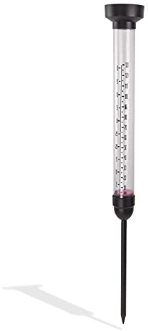 XL Regenmesser Niederschlagsmesser Regen Niederschlag Messer mit Metallspieß
