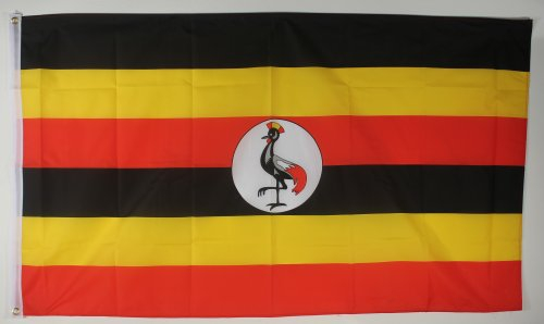Buddel-Bini Flagge Fahne ca. 90x150 cm : Uganda Ugandaflagge Nationalflagge Nationalfahne