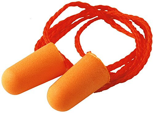 3M 1110 - Tapones para orejas de poliuretano, 37 dB, con cable (paquete de 100)