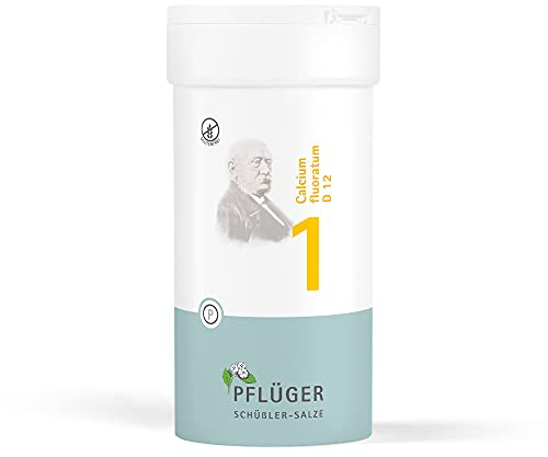 PFLÜGER Schüßler Salze Nr. 1 Calcium fluoratum D12 - 400 Tabletten - Das Salz der Haut und des Bindegewebes - glutenfrei