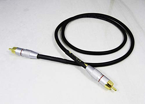 Van Damme Black Ultra X Subwoofer Cable 14 Metre Single Terminated With HQ Gold Plated RCA Phono Plugs