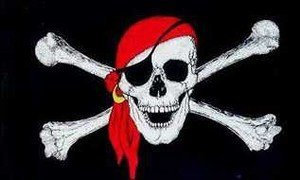 Flagge Fahne Pirat mit rotem Kopftuch 60x90cm
