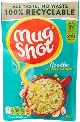Mug Shot Chicken and Sweetcorn Noodles, 54 g, (Pack of 10)
