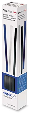 GBC 46010E Pack de 25 Baguettes à Relier A4 10 mm Noir