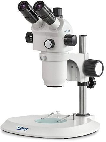 KERN Optics Stereo-Zoom Mikroskop für Flexible und Professionelle Anwender, Trinokular Tubus, 0.6x - 5.5x Objektiv, Säule