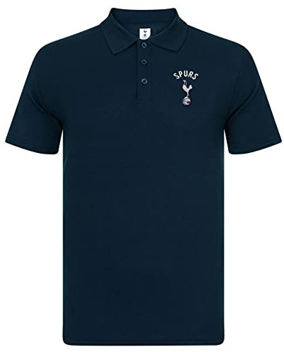 Tottenham Hotspur FC Official Football Gift Mens Crest Polo Shirt Navy XL