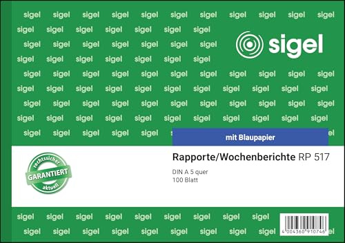 SIGEL RP517 Rapport / Wochenbericht A5 quer, 100 Blatt
