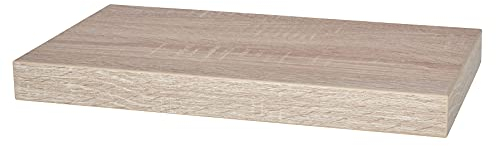 Wandboard Bobby Sonoma Eiche - sägerau Dekor 40cm - Deutsche Herstellung Schablone und Schrauben - Wandregal Wandbord