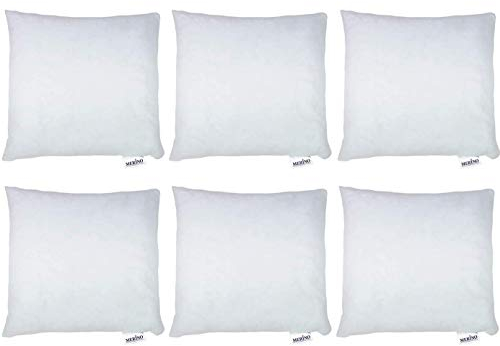 Merino® Sofakissen 60x60cm - 6er Set - Hypoallergenes, Flauschiges Kopfkissen - Kissenfüllung für Bett und Sofa, mit praktischem Reißverschluss - Weiche Innenkissen perfekt als Kissen und Dekokissen