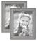 2er Set Bilderrahmen Skandinavischer Landhaus-Stil Grau-Braun 15x20 cm Massivholz mit Shabby-Chic Note/Fotorahmen/Wechselrahmen