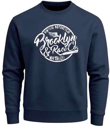 Neverless Herren Sweatshirt Pullover Brooklyn Race