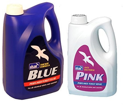 Elsan Blue 4L & Pink 2L Toilet Fluid Chemical Cleaner Caravan Motorhome Camping