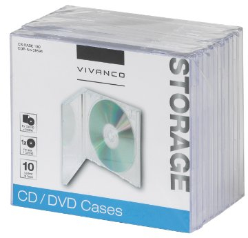 Vivanco CD/DVD Jewel Case (10-er Pack) transparent
