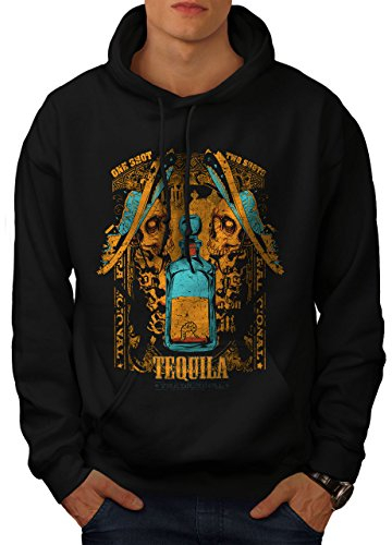 Wellcoda Tequila EIN Schuss Essen Männer Kapuzenpullover EIN Beiläufiges mit Kapuze Sweatshirt