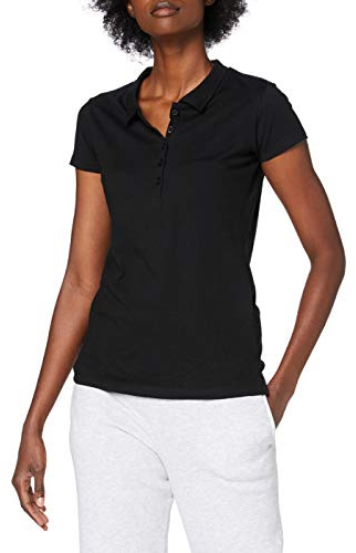 URBAN Classics Ladies Jersey Polo BY023, Größe:XL;Farbe:Black