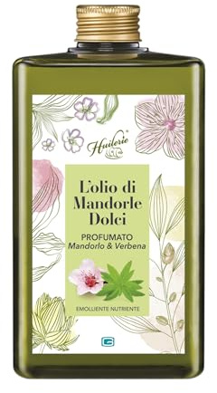 Huilerie Olio di Mandorle Dolci 300 ml, Olio di mandorle dolci vegetale vergine. Nutriente ed emolliente. Ideale per massaggi. Adatto a tutti i tipi di pelle (300 ml, Mandorlo & Verbena)