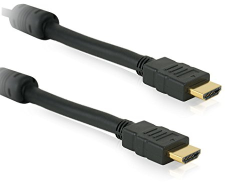 HDSupply HC011-25 High Quality Standard Speed HDMI Kabel mit Ferriten HDMI-A Stecker (19-polig) auf HDMI-A Stecker (19-polig) 2-fach geschirmt vergoldete Kontakte, 25,0m, schwarz